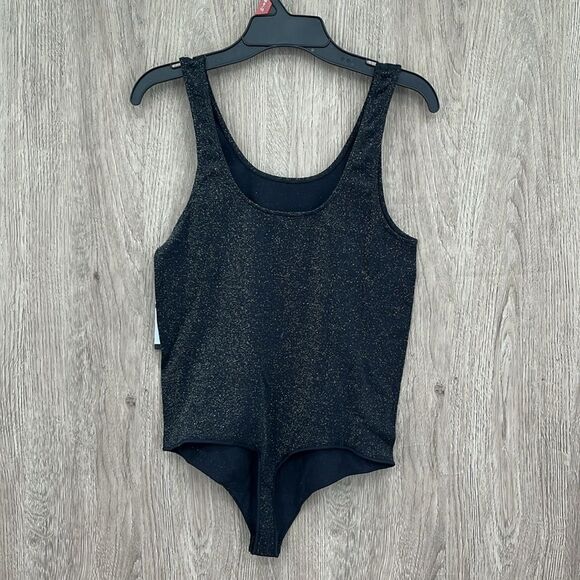 Sofia Jeans Women's Seamless Lurex Thread Scoop Neck Bodysuit, Size M - Picture 3 of 8